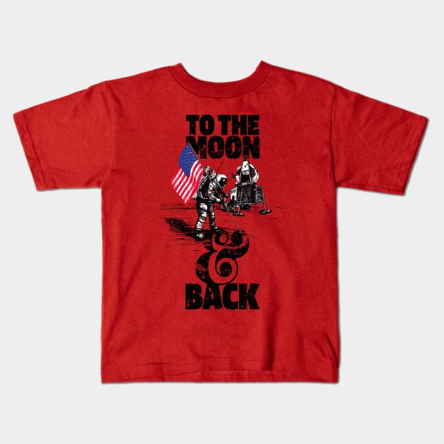 TO THE MOON AND BACK Kids T-Shirt by mryetee